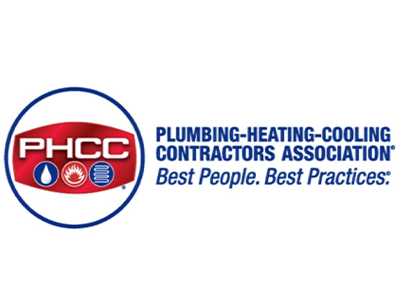 PHCC logo: Plumbing-Heating-Cooling Contractors Association, Best People. Best Practices.