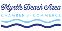 Home 13 Myrtle Beach Area Chamber of Commerce logo with wavy blue lines